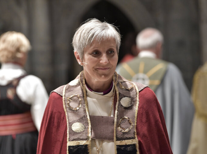 Herborg Oline Finnset er den første kvinnelege biskopen i Nidaros. Foto: Ole Martin Wold / NTB scanpix